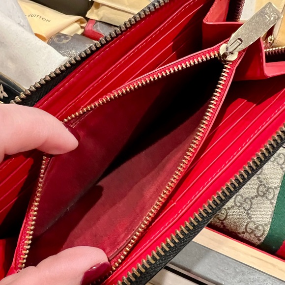 Christian Louboutin Black and Gold Embellished Wallet